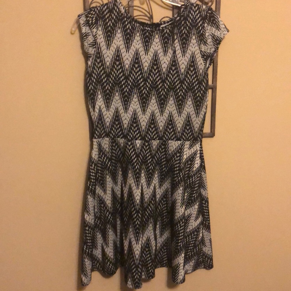 Black and white skater dress
